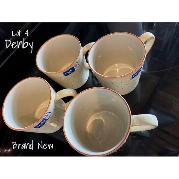 Denby Coffee Mug Heritage Veranda Cascade Stoneware Set of 4 New With Tag - Picture 1 of 4